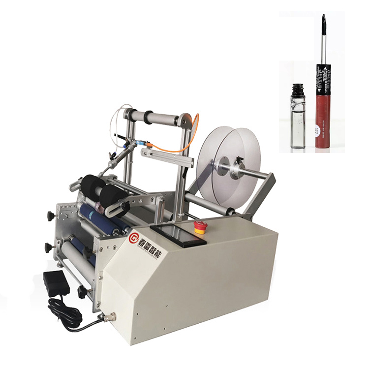 Semi auto lip glaze labeling machine