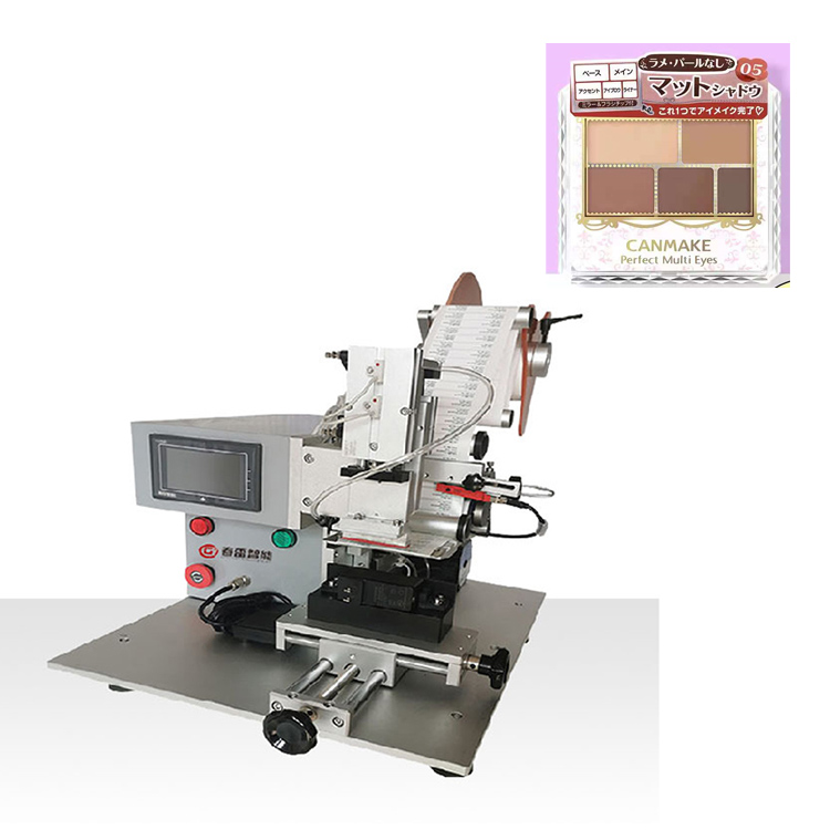 Semi automatic eye shadow labeling machine