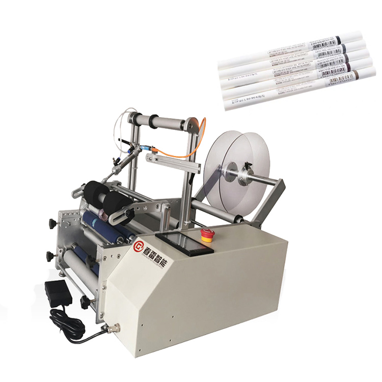 Semi automatic eyebrow pencil labeling machine